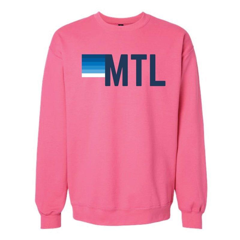 The MTL Stripes | Adult Pink Lemonade Sweatshirt