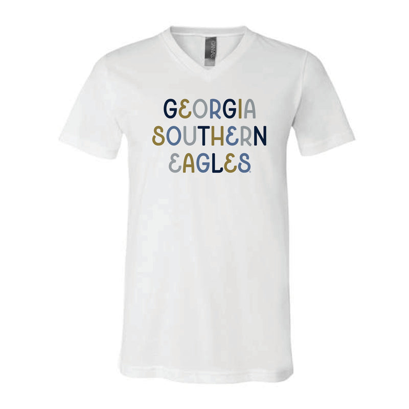 The Multi Georgia Southern | White V-Neck Tee