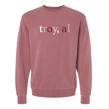 The Multi Troy, AL | Pigment Maroon Sweatshirt