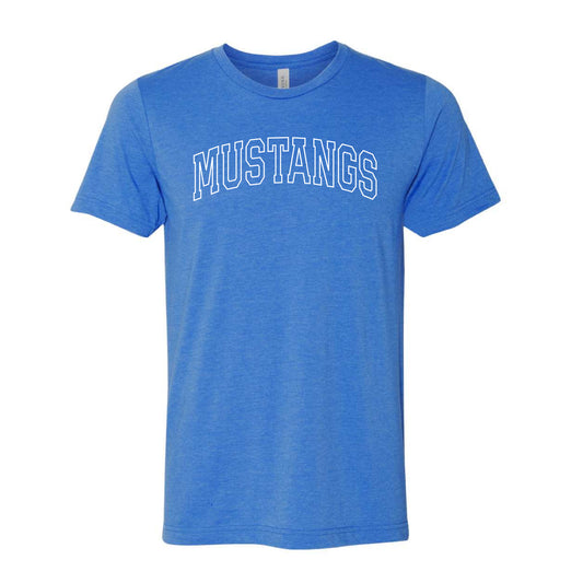 The Mustangs Arch Outline | Heather True Royal Tee