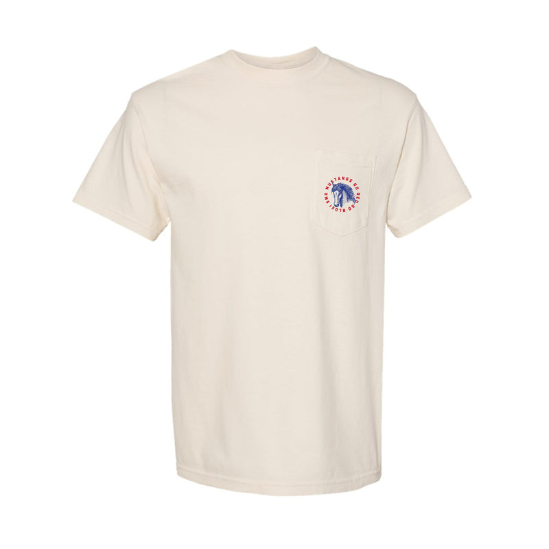 The Mustangs Spirit Circle | Ivory Pocket Tee