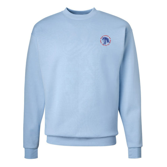 The Mustangs Spirit Circle | Light Blue Sweatshirt