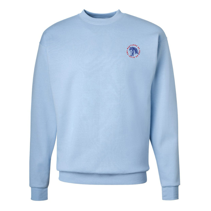 The Mustangs Spirit Circle | Light Blue Sweatshirt