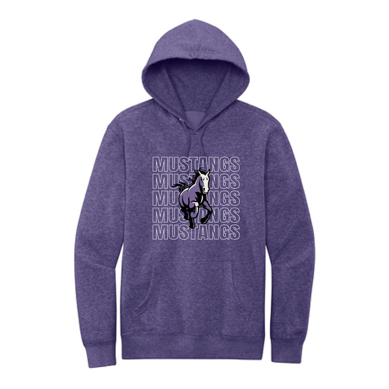 The Mustangs Repeat | Heathered Purple Hoodie