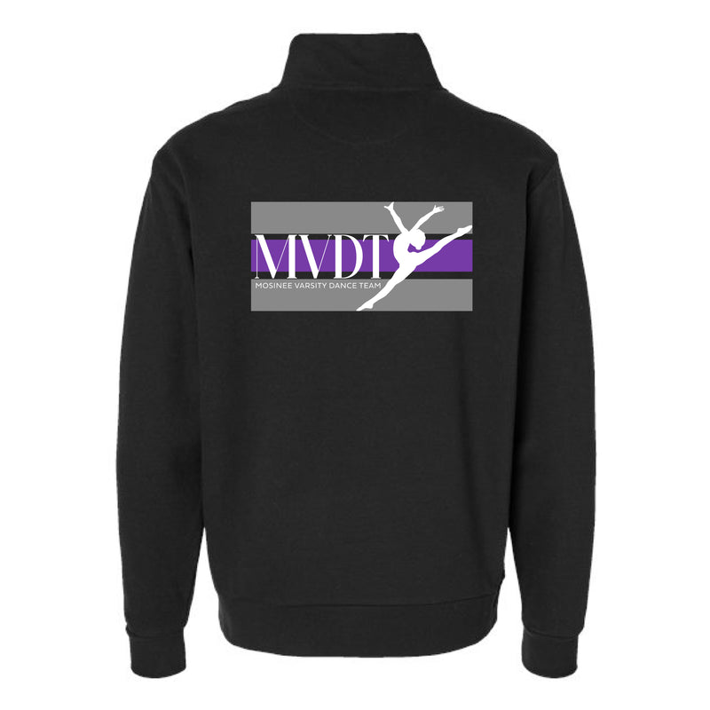 The MVDT Stripes | Black Quarter-Zip Pullover