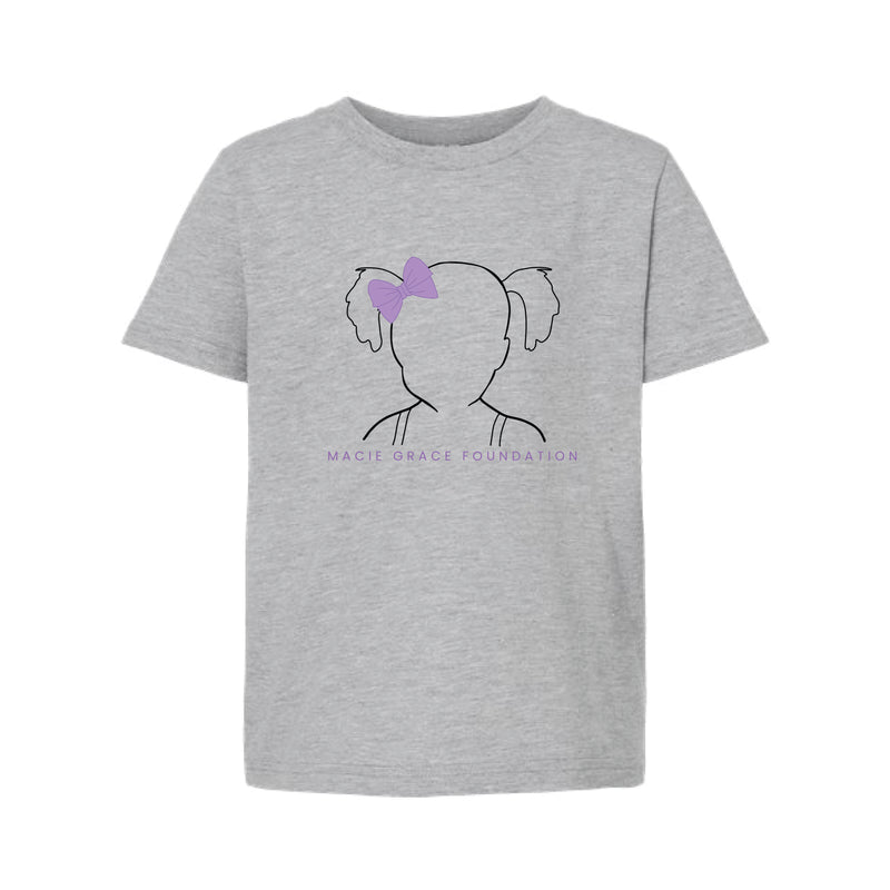 The Macie Outline | Heather Grey Oversized Youth Tee