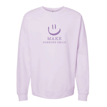 The Make Someone Smile Smiley | Lavender Crewneck