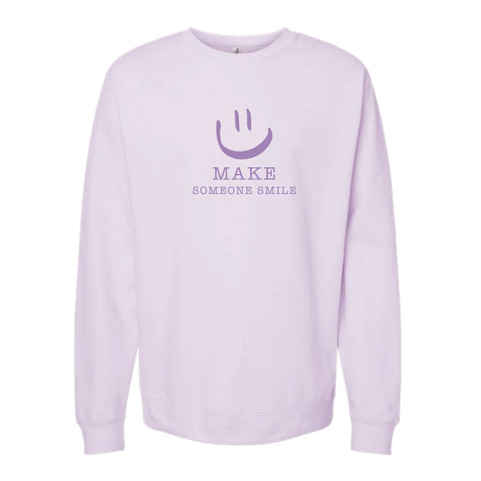 The Make Someone Smile Smiley | Lavender Crewneck