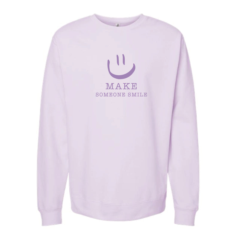 The Make Someone Smile Smiley | Lavender Crewneck