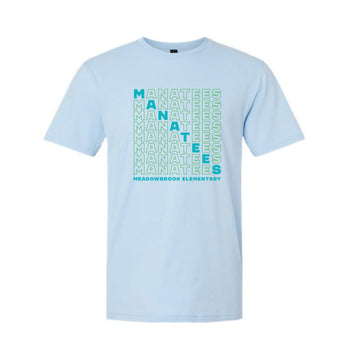 The Manatees Repeat | Adult Light Blue Tee