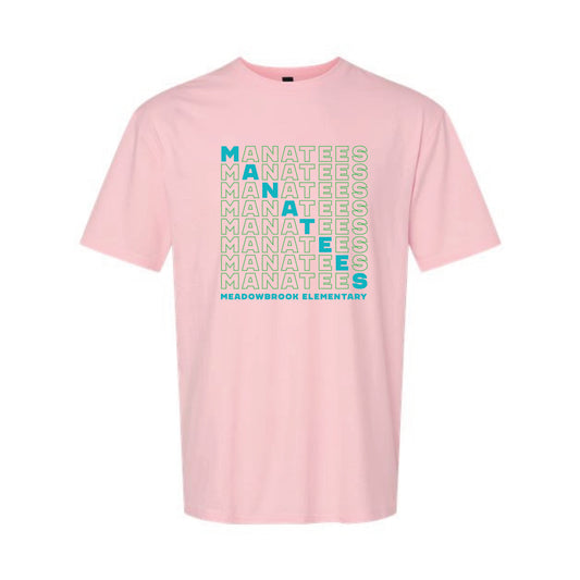 The Manatees Repeat | Adult Light Pink Tee