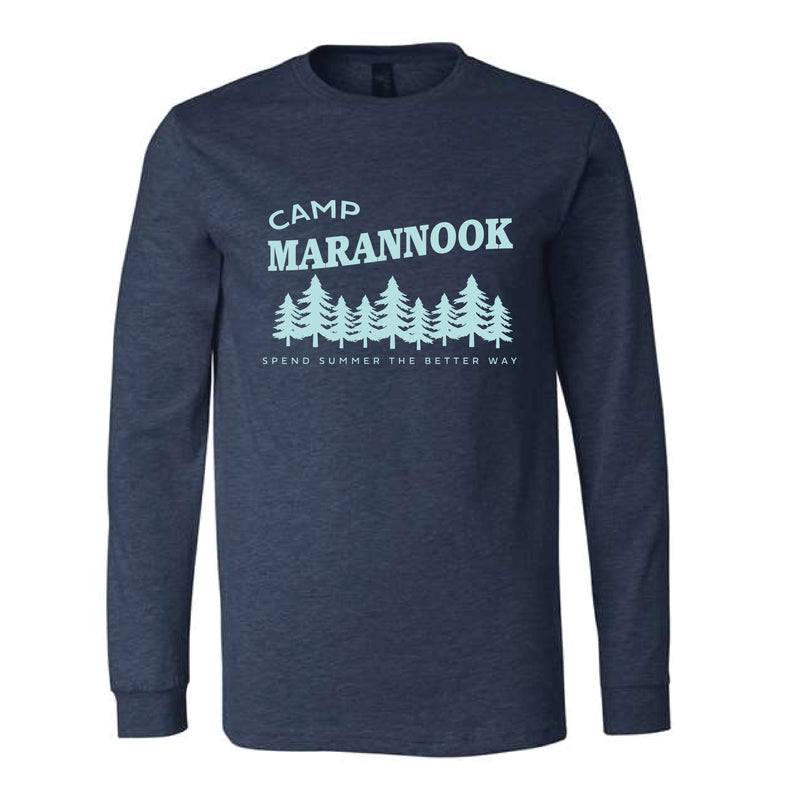 The Marannook Rise | Heather Navy Long Sleeve Tee