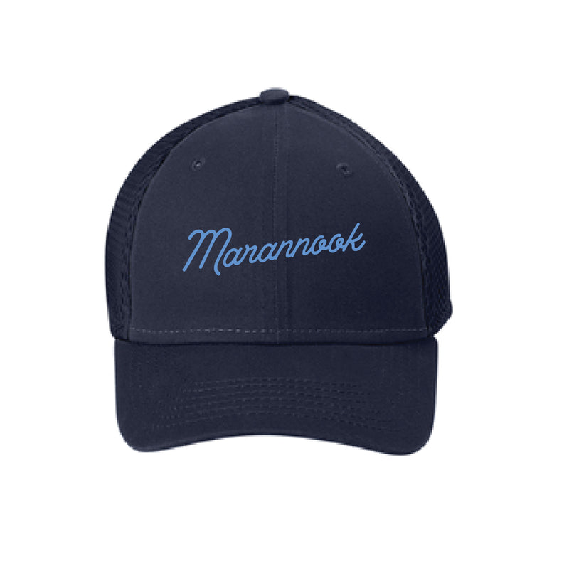 The Marannook Script 3D Puff | Deep Navy Youth Stretch Mesh Cap