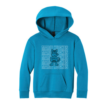 The Marie Hughes Repeat | Youth Sapphire Hoodie