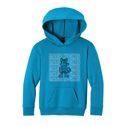 The Marie Hughes Repeat | Youth Sapphire Hoodie