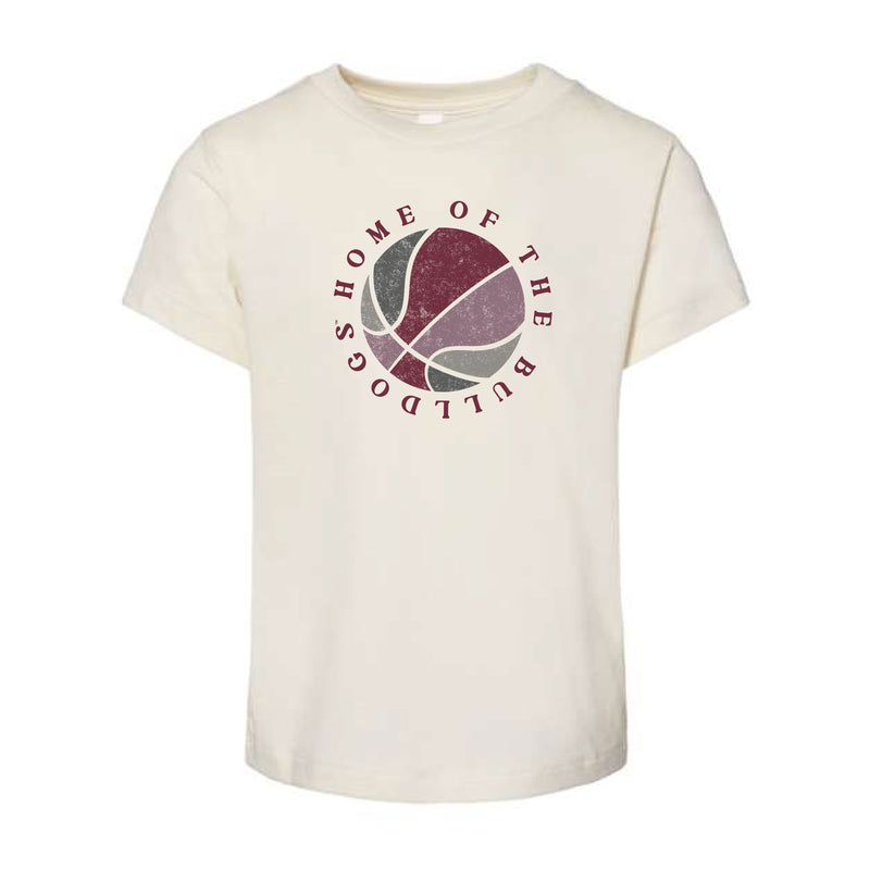 The Maroon & White Basketball | Natural Toddler Tee