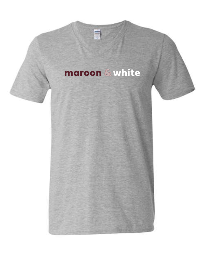 The Maroon & White | Sport Grey V-Neck Tee