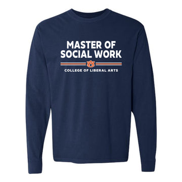 The Master of Social Work | True Navy Long Sleeve Tee