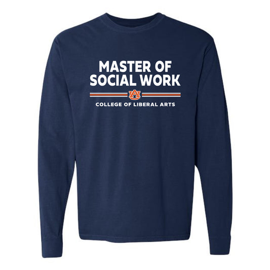 The Master of Social Work | True Navy Long Sleeve Tee