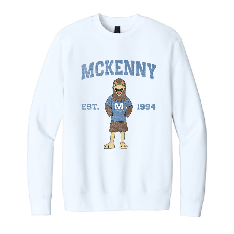 The McKenny Est | White Crewneck