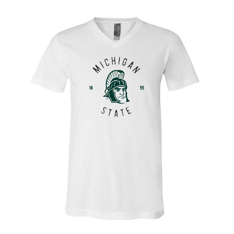 The Michigan State 1855 | White V-Neck Tee