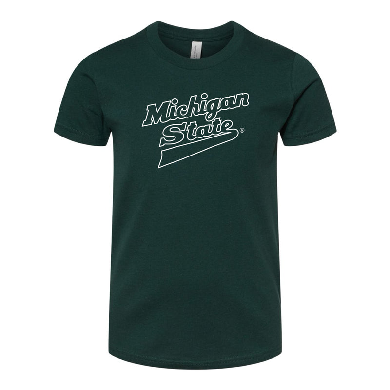 The Michigan State Script Logo | Youth Forest Tee