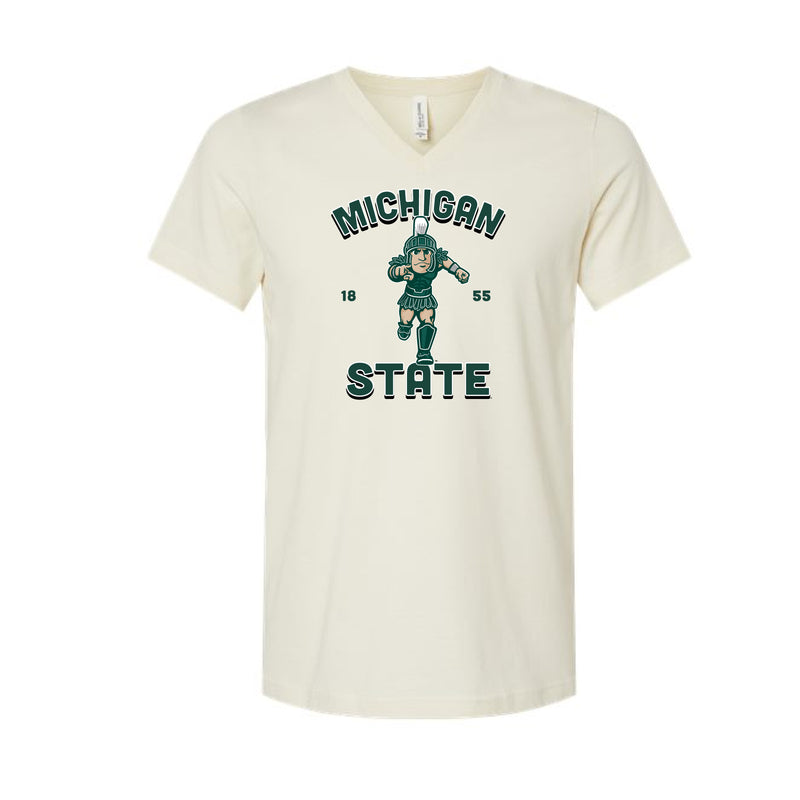 The Michigan State | Natural V-Neck Tee