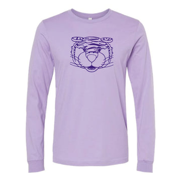 The Mike Head Outline | Dark Lavender Long Sleeve