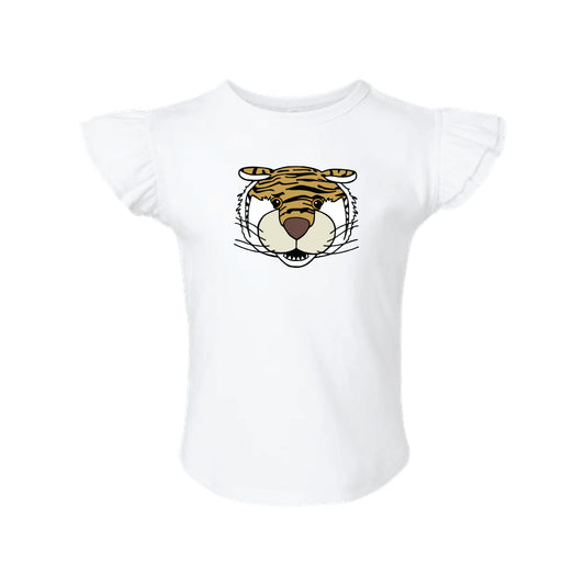 The Mike Head | Toddler White Flutter Sleeve Tee
