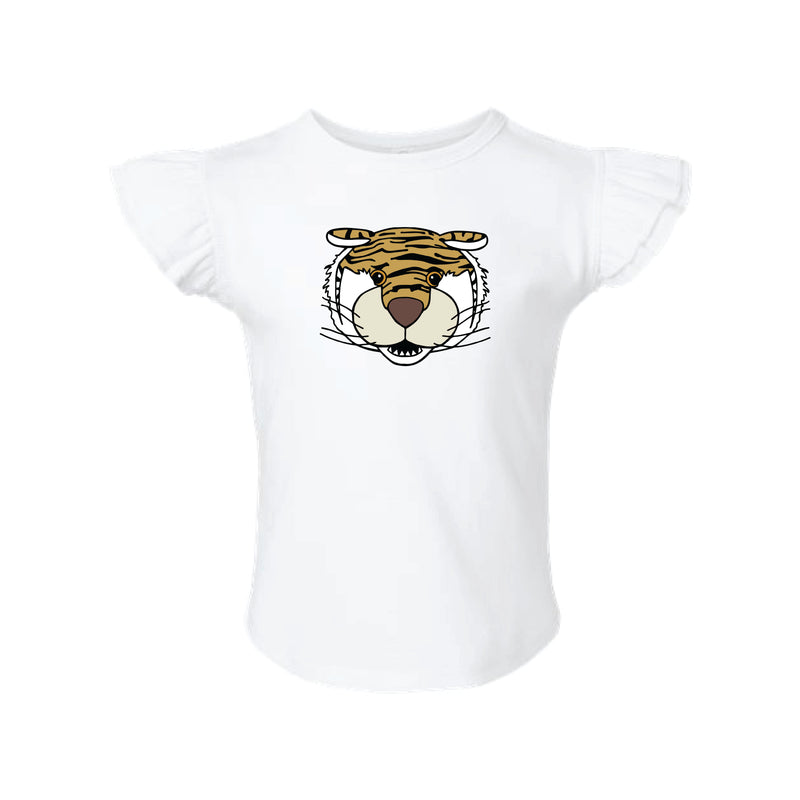 The Mike Head | Toddler White Flutter Sleeve Tee