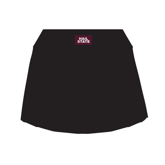 The Alli Tennis Skort Hail State Woven Label | Black