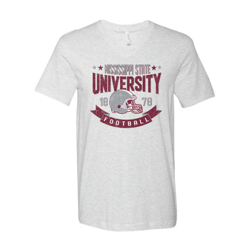 The Mississippi State Football EST | Ash V-Neck Tee