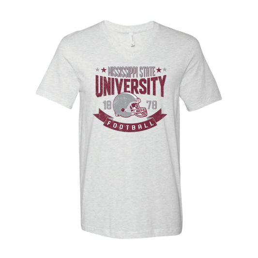 The Mississippi State Football EST | Ash V-Neck Tee