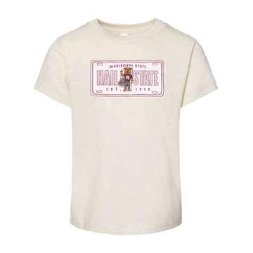 The Mississippi State License Plate | Toddler Natural Tee