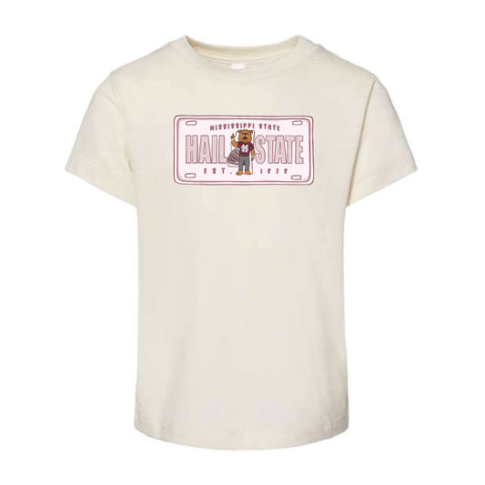 The Mississippi State License Plate | Toddler Natural Tee
