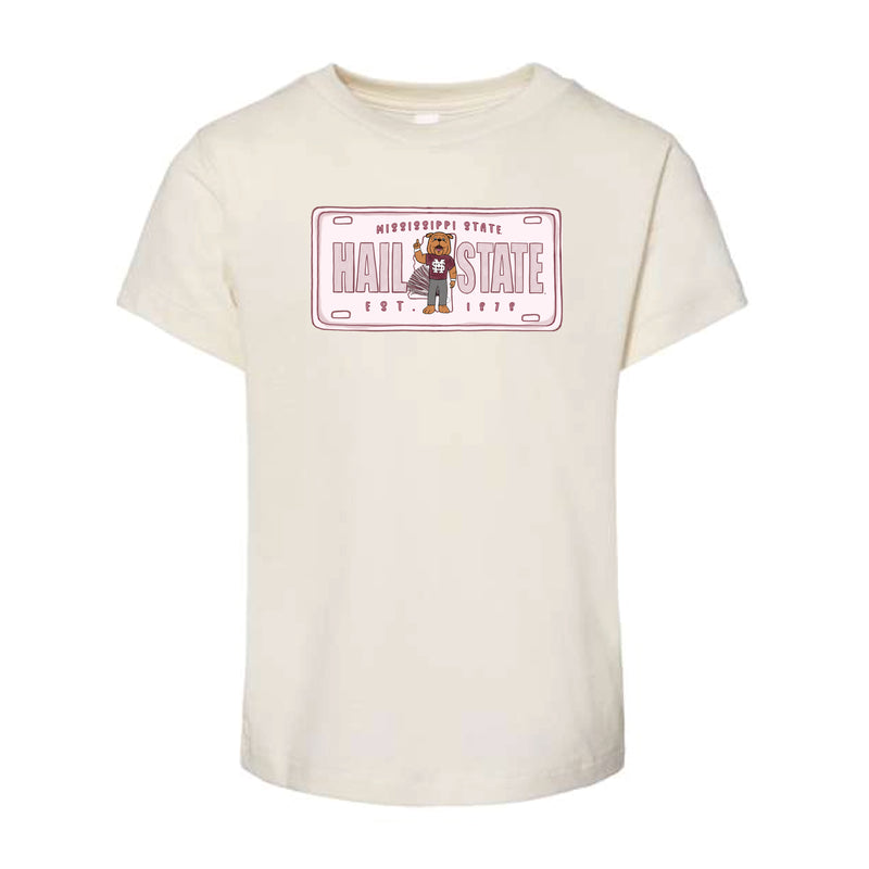 The Mississippi State License Plate | Toddler Natural Tee