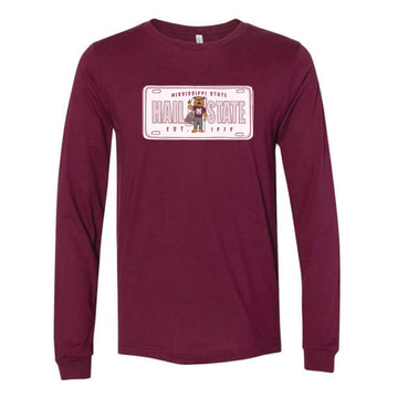 The Mississippi State License Plate | Maroon Long Sleeve