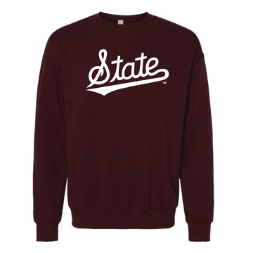 The State Baseball Logo | Maroon Sweatshirt