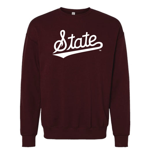 The State Baseball Logo | Maroon Sweatshirt