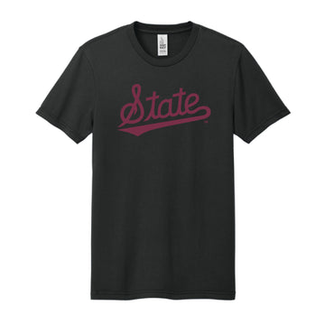 The State Baseball Script | Graphite Tee