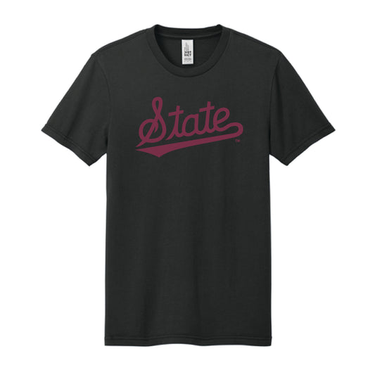The State Baseball Script | Graphite Tee