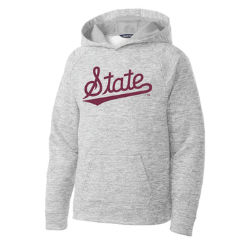 The State Baseball Script | Silver Electric Hoodie