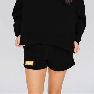 The Becca Shorts Missouri Tigers Woven Label | Black