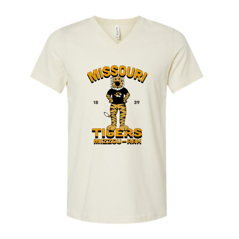 The Missouri Tigers Mizzou Rah | Natural V-Neck Tee