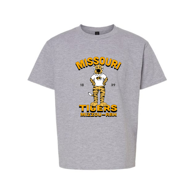 The Missouri Tigers Mizzou Rah | Youth Sport Grey Tee