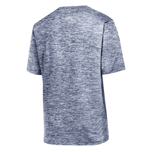 The Montgomery Academy Banner | Adult Navy Electric Performance Tee