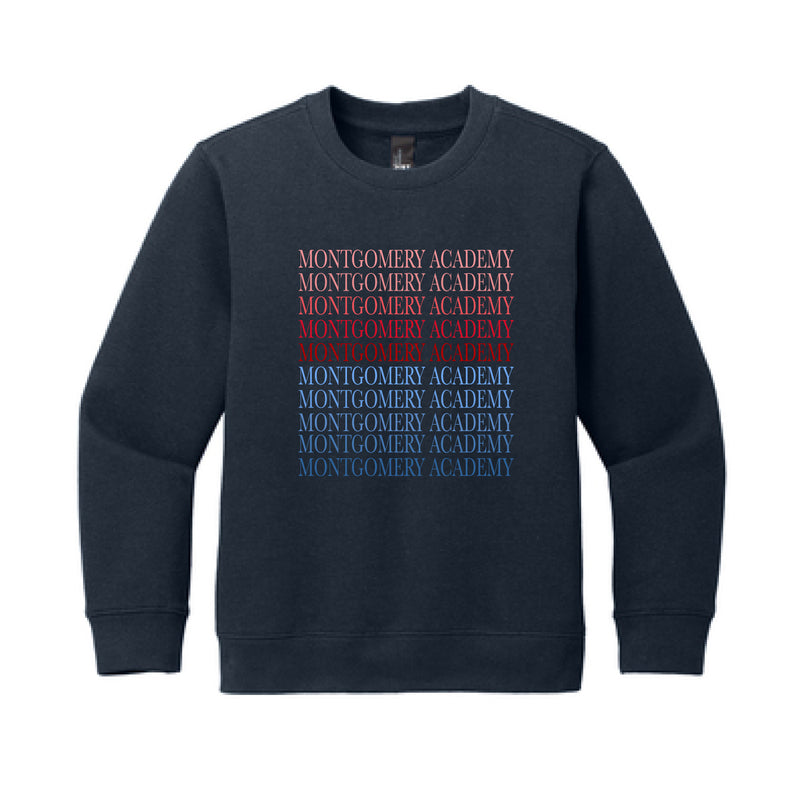 The Montgomery Academy Serif | Youth New Navy Fleece Crew