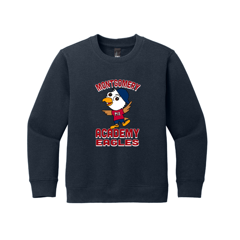 The Montgomery Eagles | New Navy Youth Crewneck