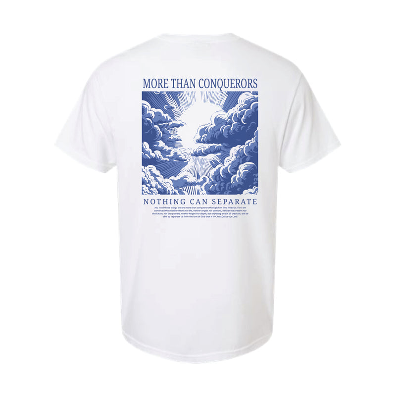 The More Than Conquerers | Adult White Tee