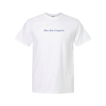 The More Than Conquerers | Adult White Tee